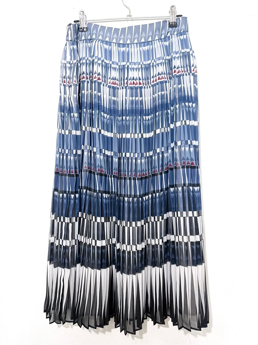 kate spade Blue Ombre Pleated Midi Skirt